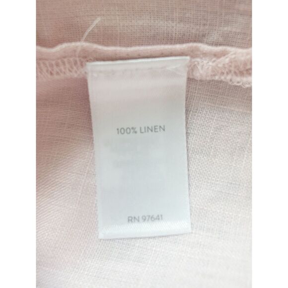 J. Jill XL Love Linen Pale‎ Pink  Tunic Top Blouse Button Front Oversz Pckt - Picture 6 of 7
